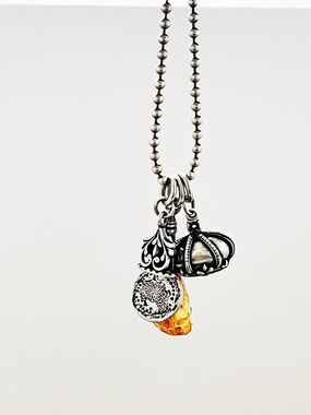 Royal Style Chan Luu Sterling Necklace w Gorgeous Fobs/Pendants- Bring the joy!